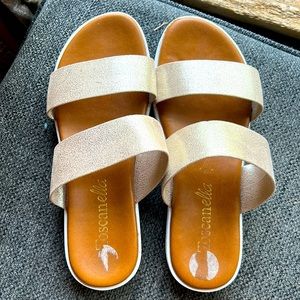 I am selling Toscanella Sandals. Size 7 1/2. For look go to pictures.